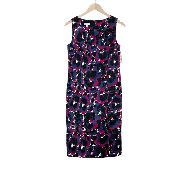 Talbots Sleeveless Floral Sheath Dress Size 4 - Picture 1 of 7